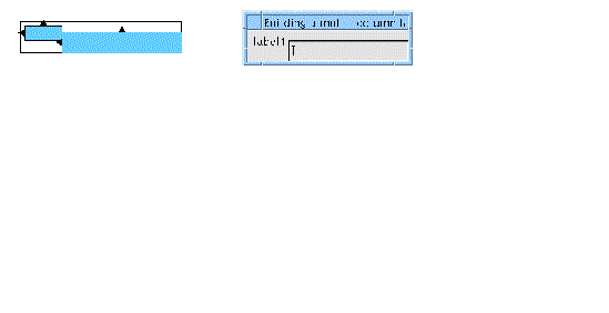 Screenshot illustrating the positioning of a widget.
