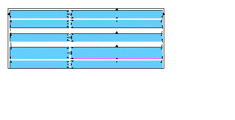 The Layout Editor view of the example hierarchy with the widgets aligned horizontally and vertically.