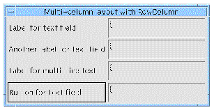 Screenshot of dynamic display with a multi-column layout.