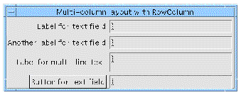 The same dialog as described for the previous figure, this time only the third TextField is shown with a height of two lines.