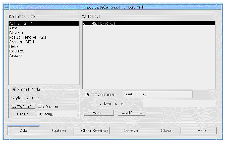 The Callbacks dialog showing a function named "doGoButton" which has "Get/Set" Smart Code selected for it, with "MyGroup" as the selected Group.