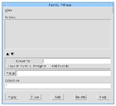 The Family Edit dialog Converters page showing default values.